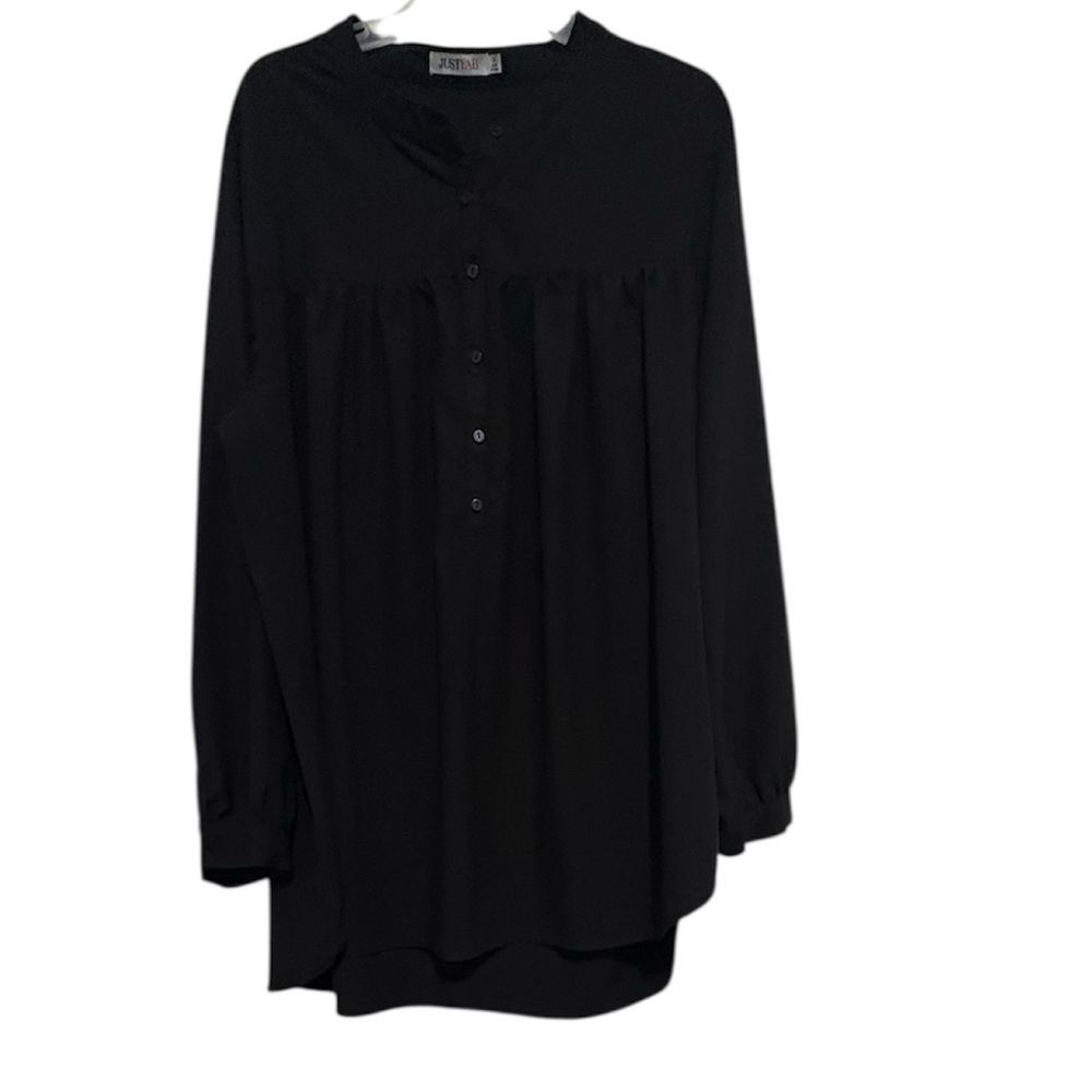 Black Button-Up Blouse